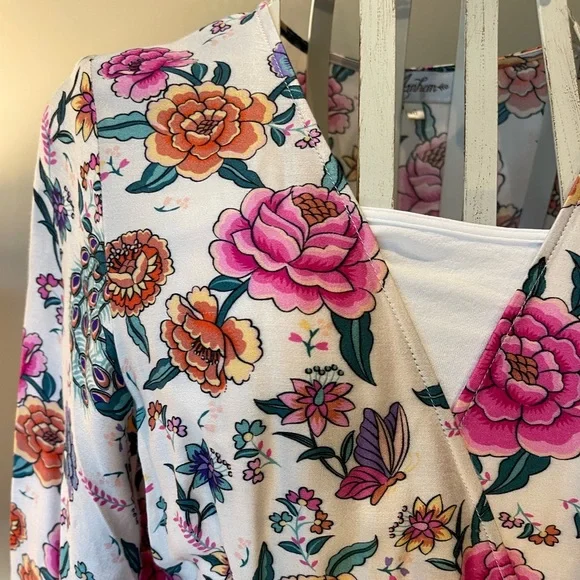 Arnhem Australia wrap maxi dress. Floral high end fabric. Size 8 fits US2 or 4 - Picture 8 of 10